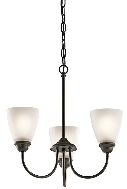 Jolie Three Light Mini Chandelier in Olde Bronze