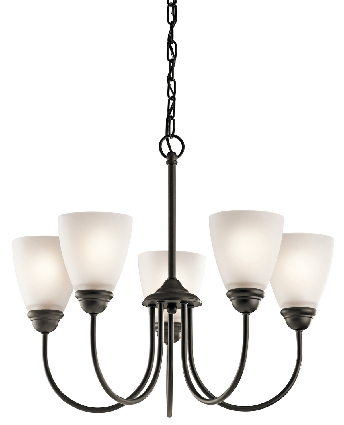 Jolie Five Light Chandelier in Olde Bronze