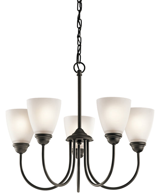Jolie Five Light Chandelier in Olde Bronze