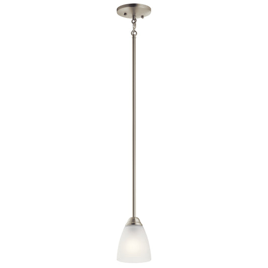 Jolie One Light Mini Pendant in Brushed Nickel