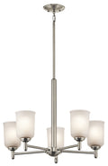Shailene Five Light Chandelier in Brushed Nickel