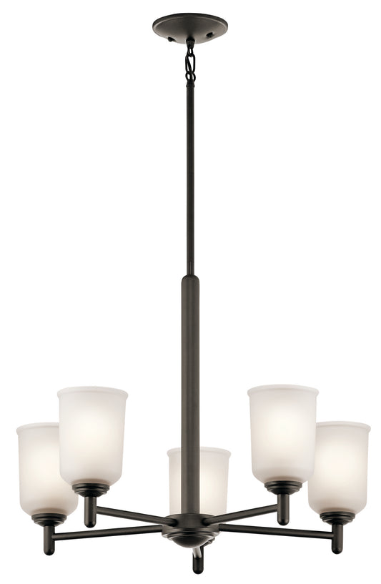 Shailene Five Light Chandelier in Olde Bronze
