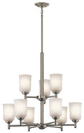 Shailene Nine Light Chandelier in Brushed Nickel