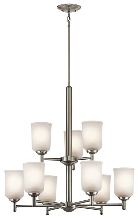 Shailene Nine Light Chandelier in Brushed Nickel