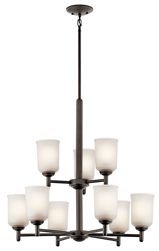 Shailene Nine Light Chandelier in Olde Bronze
