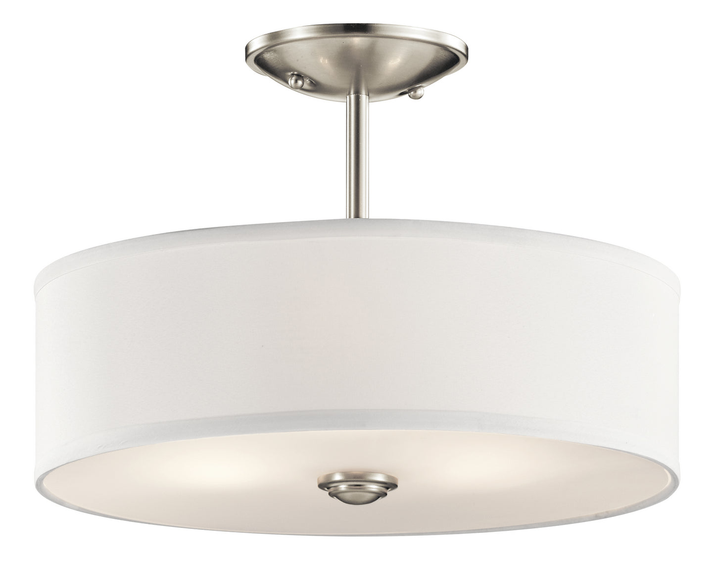 Shailene Three Light Semi Flush Mount in Brushed Nickel