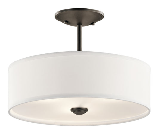 Shailene Three Light Semi Flush Mount in Olde Bronze