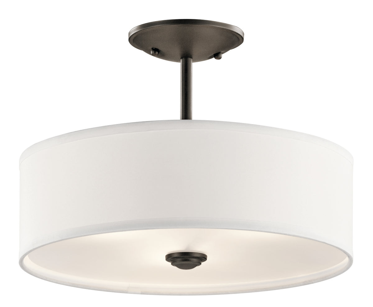 Shailene Three Light Semi Flush Mount in Olde Bronze