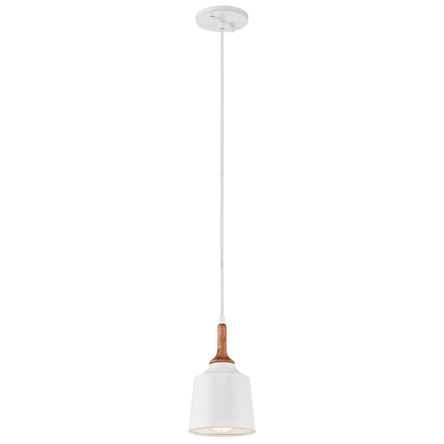 Danika One Light Mini Pendant in White