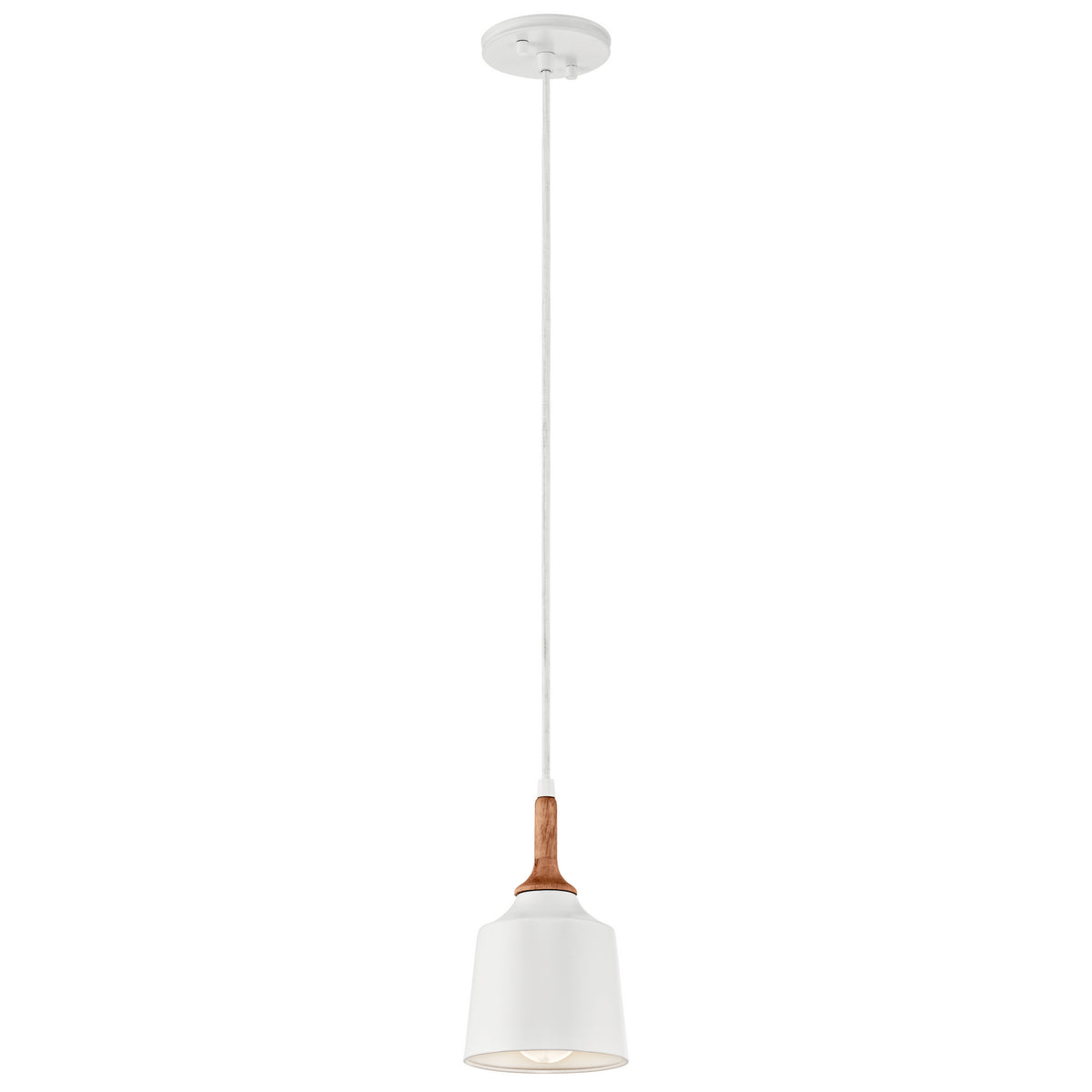 Danika One Light Mini Pendant in White