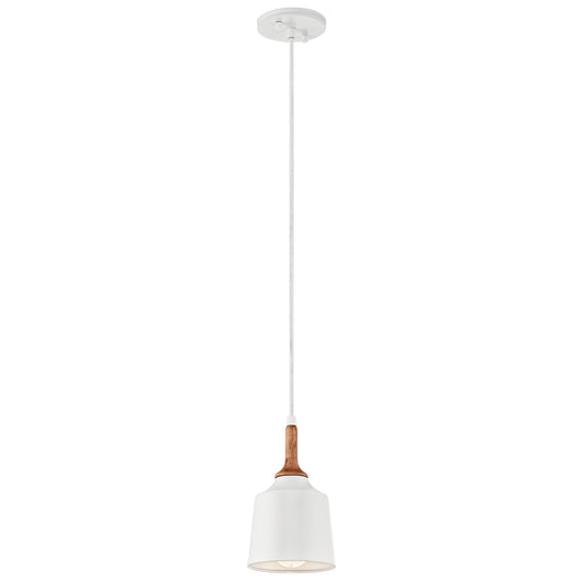 Danika One Light Mini Pendant in White