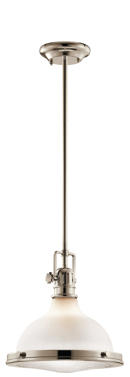 Hatteras Bay One Light Pendant in Polished Nickel