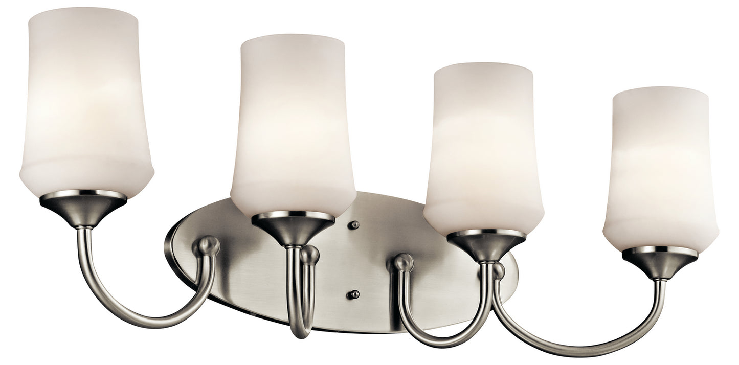 Aubrey Four Light Bath in Brushed Nickel