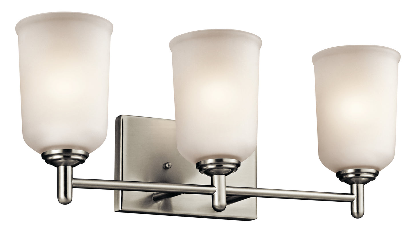 Shailene Three Light Bath in Brushed Nickel