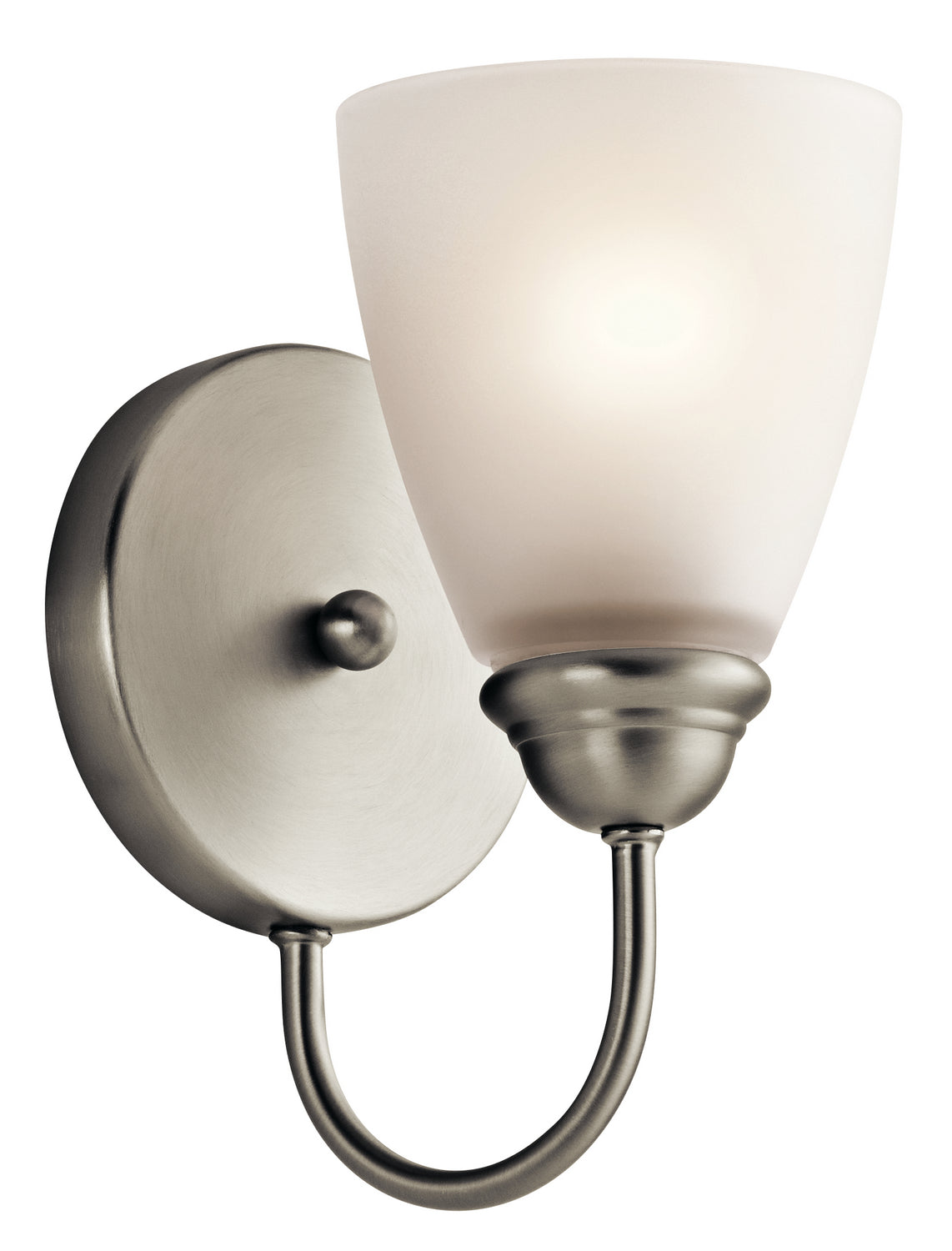 Jolie One Light Wall Sconce in Brushed Nickel