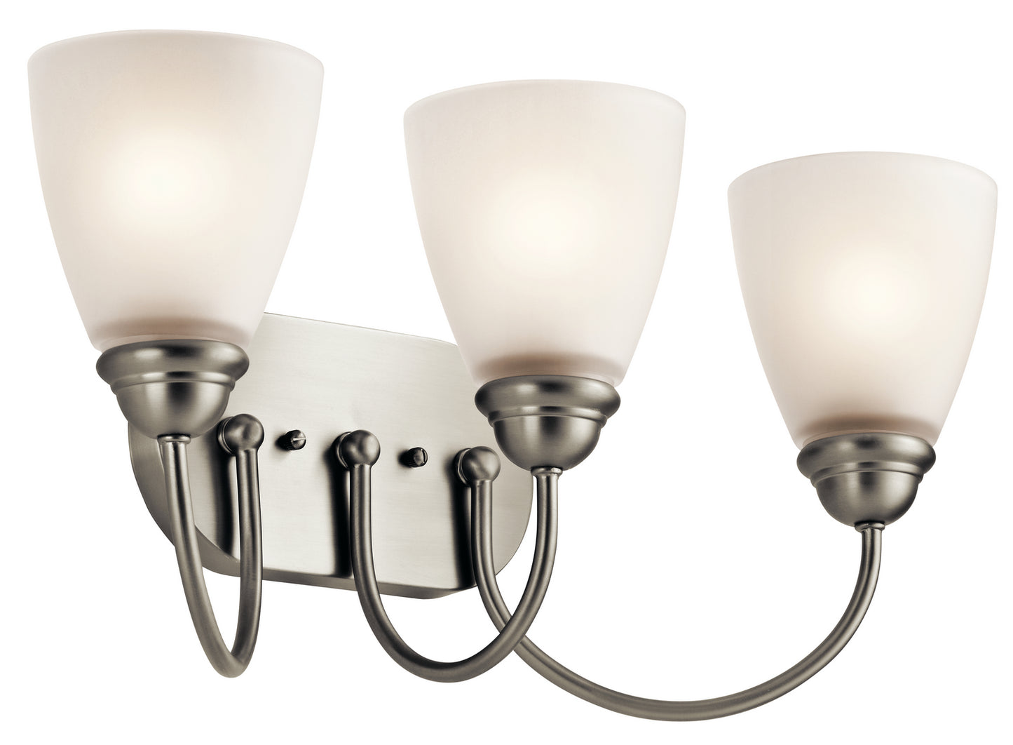 Jolie Three Light Bath in Brushed Nickel