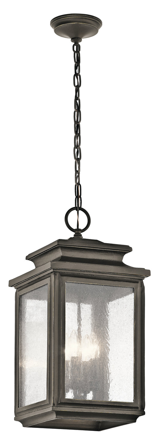 Wiscombe Park Four Light Outdoor Pendant in Olde Bronze