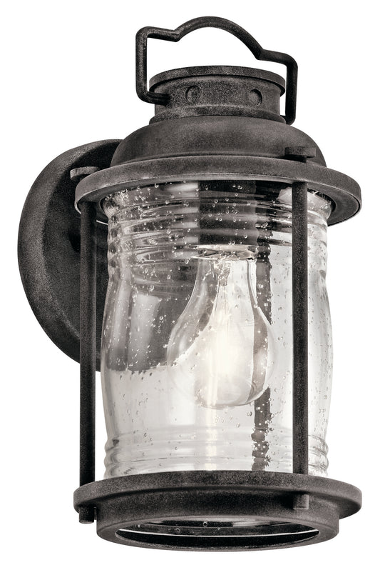 Ashland Bay One Light Outdoor Wall Mount in Weathered Zinc