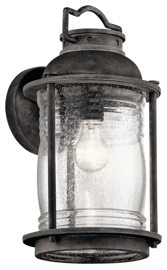 Ashland Bay One Light Outdoor Wall Mount in Weathered Zinc
