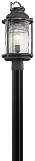 Ashland Bay One Light Outdoor Post Mount in Weathered Zinc