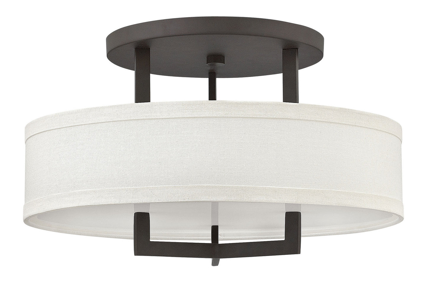 Hampton LED Semi-Flush Mount in Buckeye Bronze