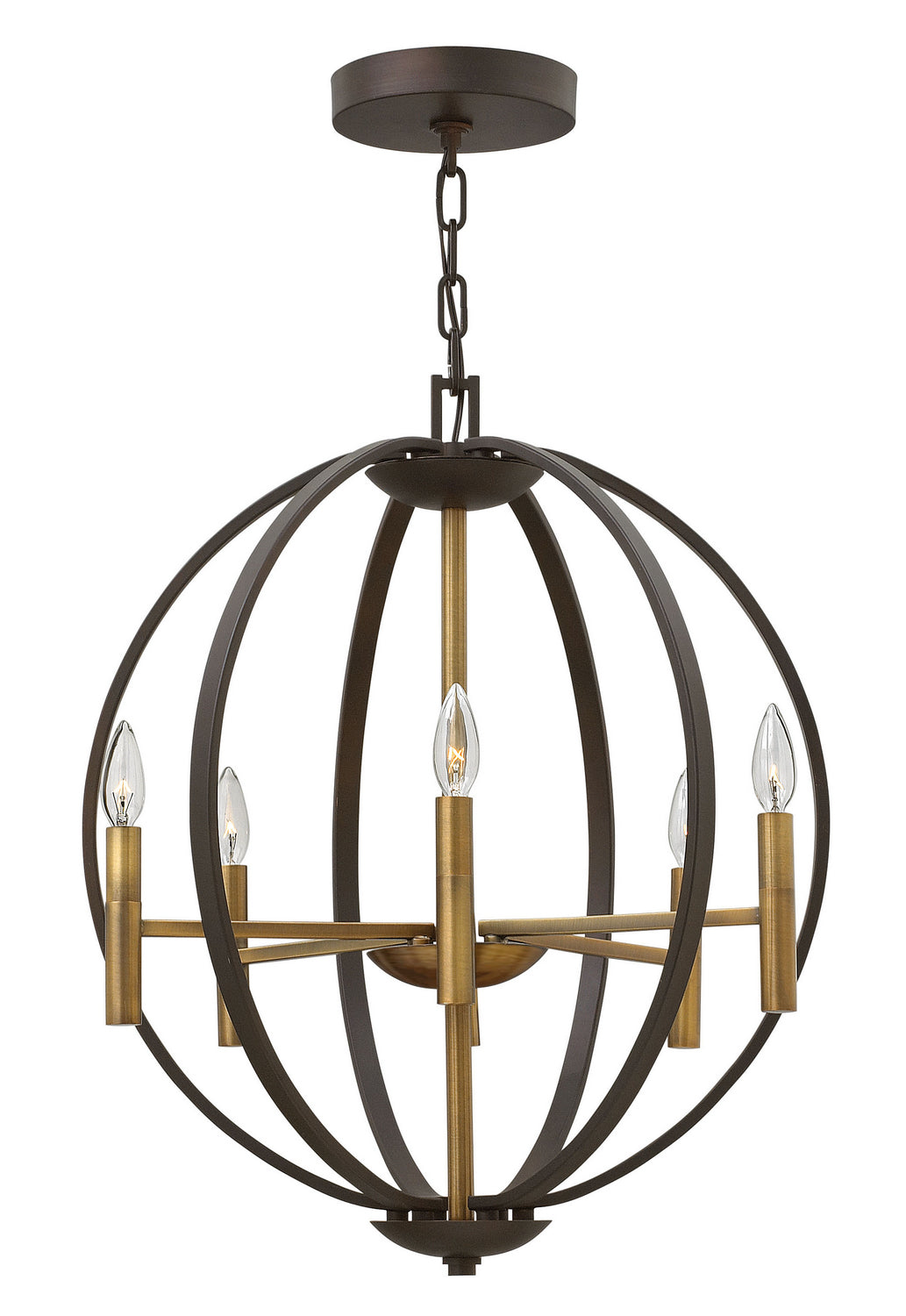 Euclid LED Chandelier in Spanish Bronze