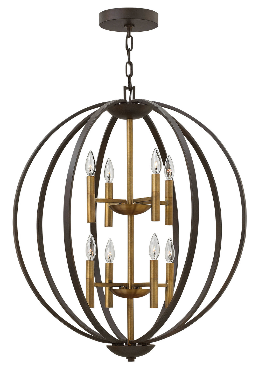 Euclid LED Chandelier in Spanish Bronze