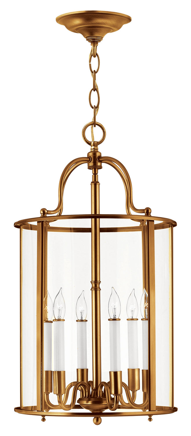 Gentry LED Chandelier in Heirloom Brass
