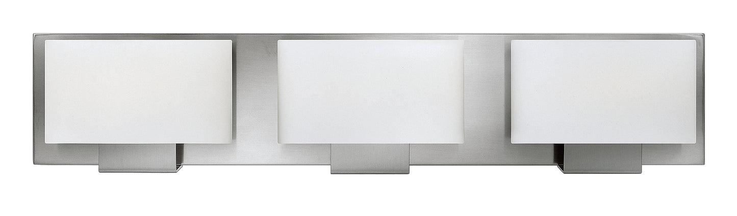 Mila Three Light Vanity in Brushed Nickel