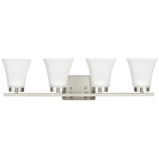 Generation Lighting - 4411604-962 - Four Light Wall / Bath - Bayfield - Brushed Nickel