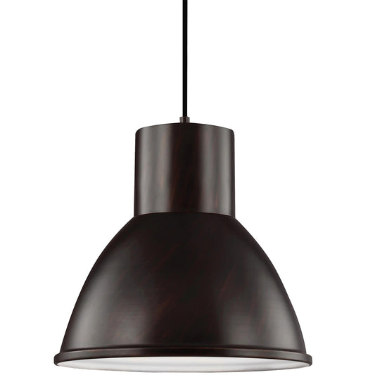 Division Street One Light Pendant in Bronze