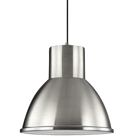 Division Street One Light Pendant in Brushed Nickel