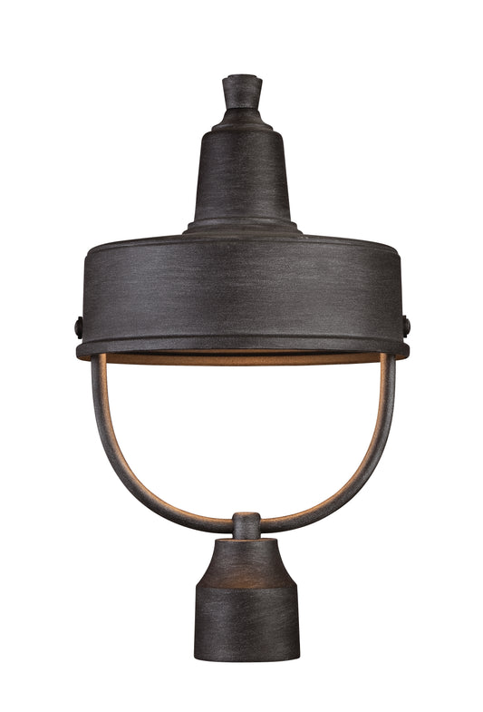 Portland-DS One Light Post Lantern in Weathered Pewter