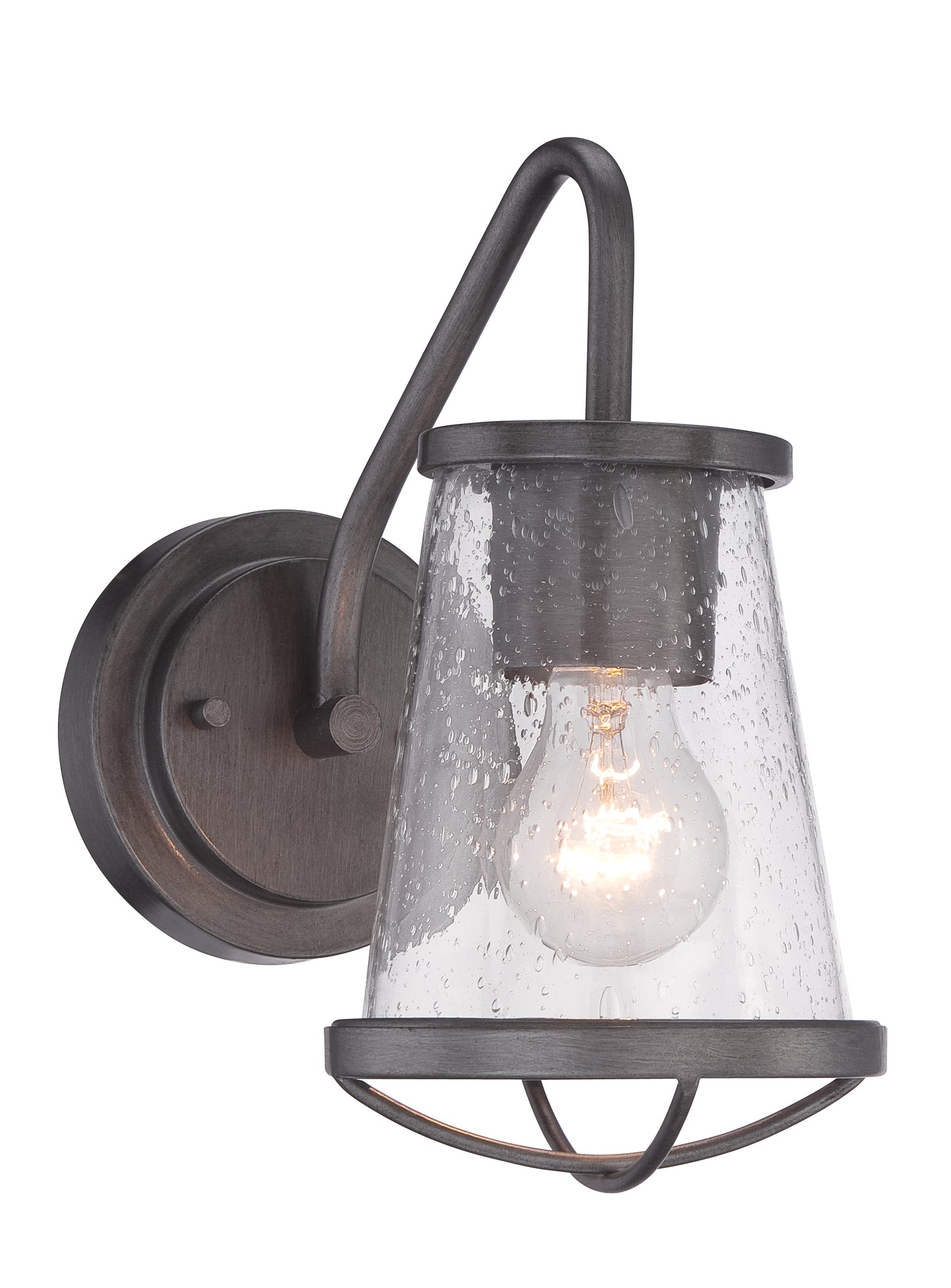 Darby One Light Wall Sconce in Weathered Iron