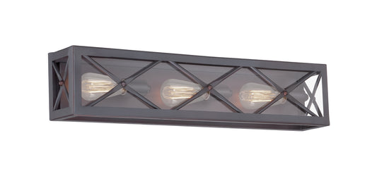 High Line Three Light Bath Bar in Satin Bronze