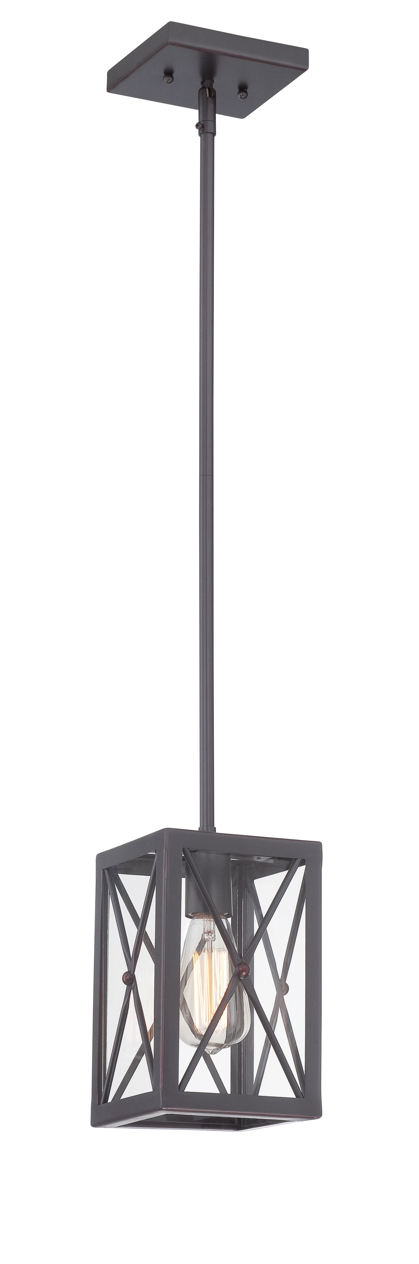 High Line One Light Mini Pendant in Satin Bronze