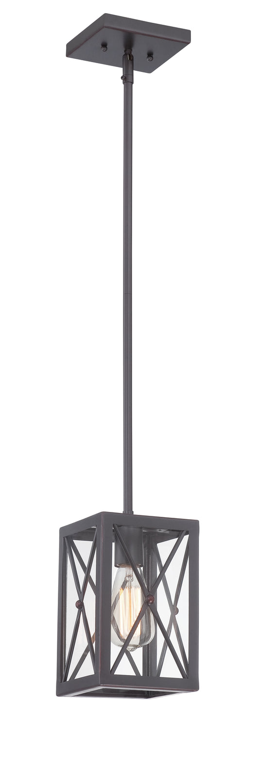 High Line One Light Mini Pendant in Satin Bronze