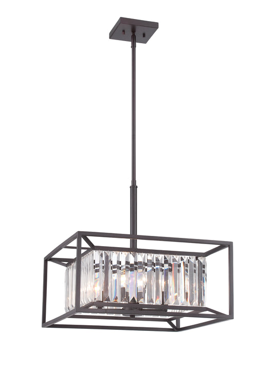 Linares Four Light Pendant in Vintage Bronze