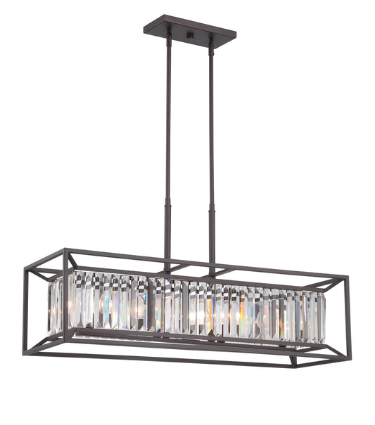Linares Four Light Island Pendant in Vintage Bronze