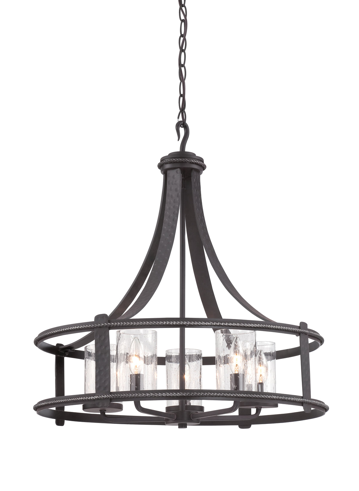 Palencia Five Light Chandelier in Artisan Pardo Wash
