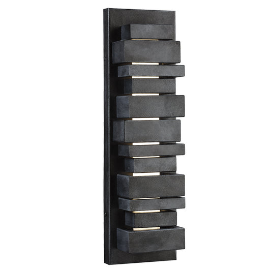 Ledgend LED Outdoor Wall Sconce in Dark Weathered Zinc