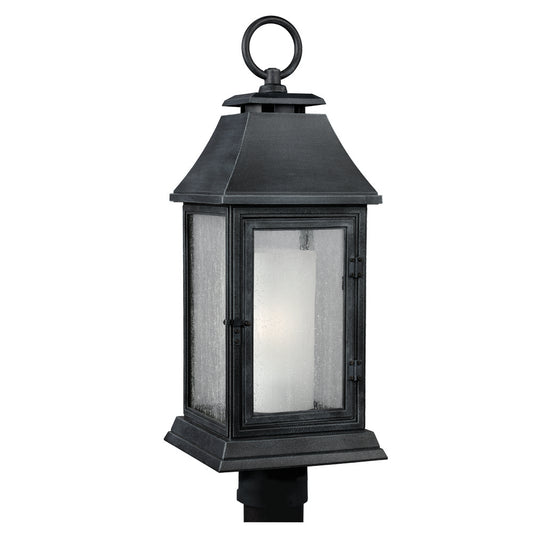 Shepherd One Light Post Lantern in Dark Weathered Zinc