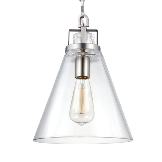 Frontage One Light Pendant in Satin Nickel
