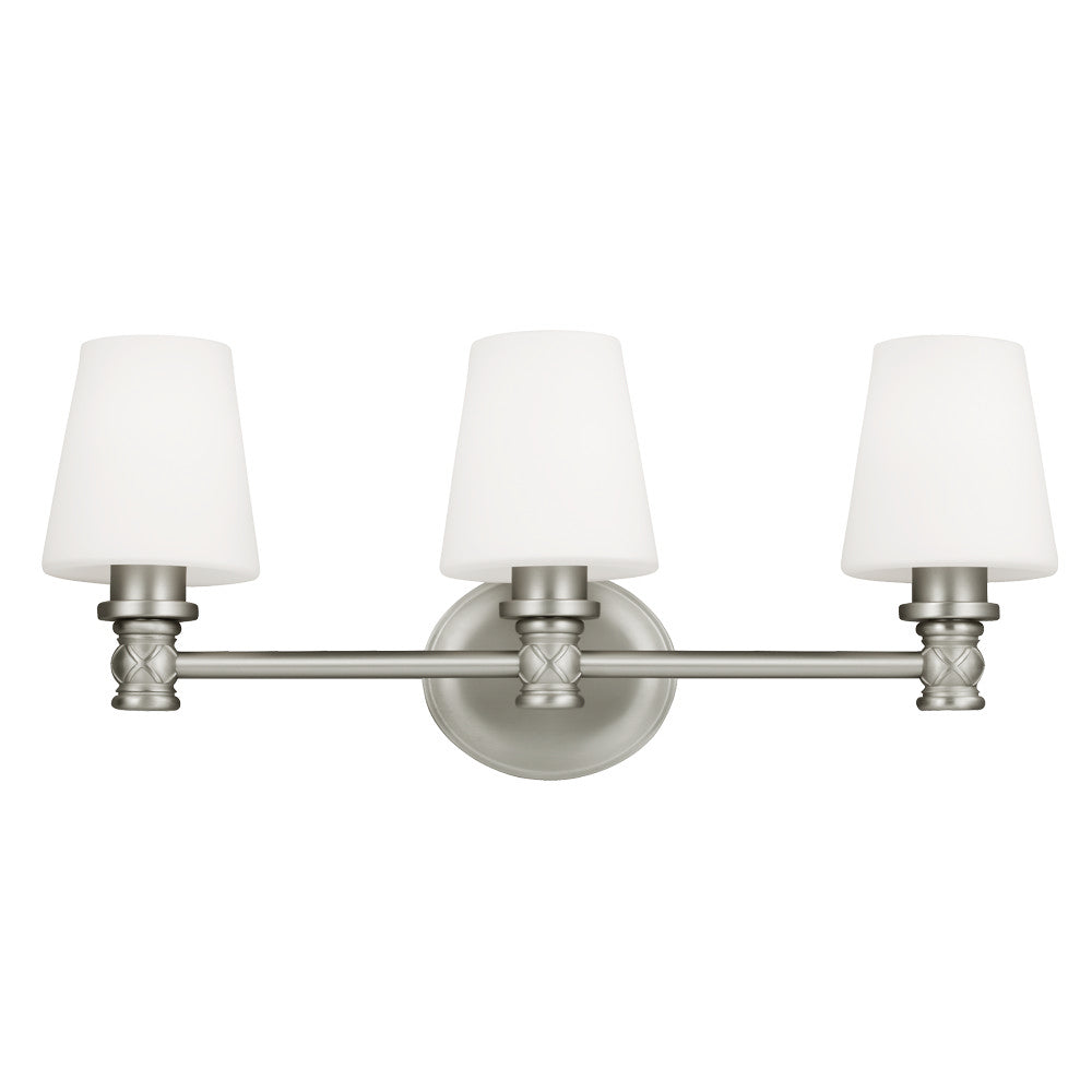 Xavierre Three Light Vanity in Satin Nickel