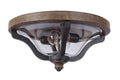 Craftmade - Z7937-TBWB - Two Light Outdoor Flushmount - Ashwood - Textured Black/Whiskey Barrel