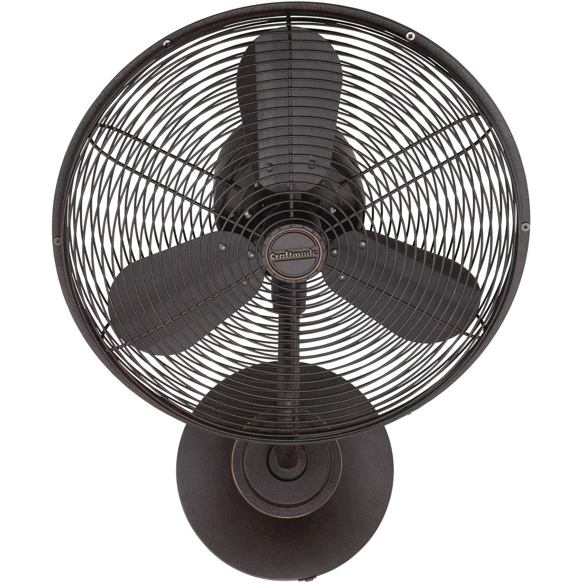 Bellows I Hard-wired Indoor/Outdoor Wall Mount Fan in Aged Bronze Textured