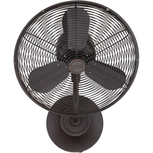 Bellows I Hard-wired Indoor/Outdoor Wall Mount Fan in Aged Bronze Textured