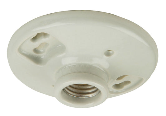 (4-Pack) Keyless Fixtures and Access. One Light Socket Lamp Holder in Porcelain