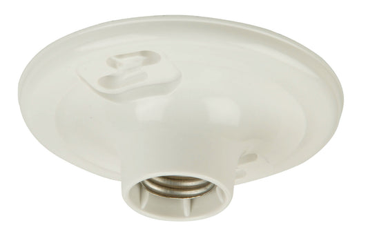 (4-Pack) Keyless Fixtures and Access. One Light Socket Lamp Holder in White