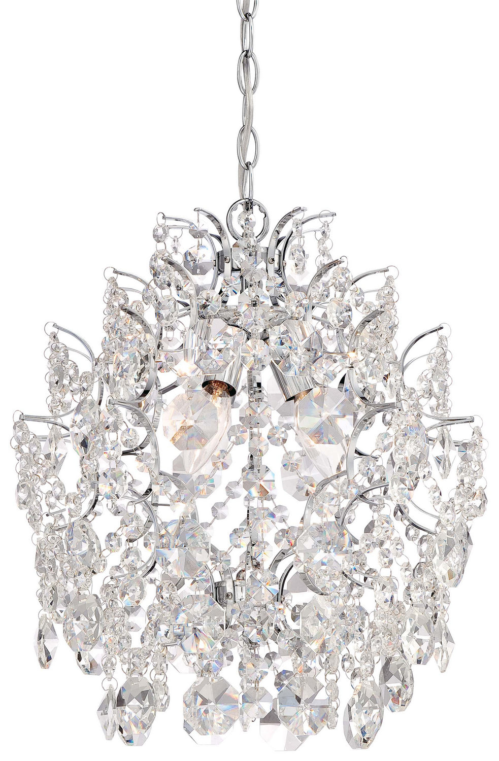 Isabella's Crown Three Light Mini Chandelier in Chrome
